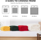 L'AGRATY Chunky Knit Blanket Throw - Soft Chunky Throw Blanket 50x60: 100% Hand Kintted Chenile Crochet Blanket Large Cable Knit Chunky Blanket - Rope Knot Throw Blanket for Couch Home Decor(Red)