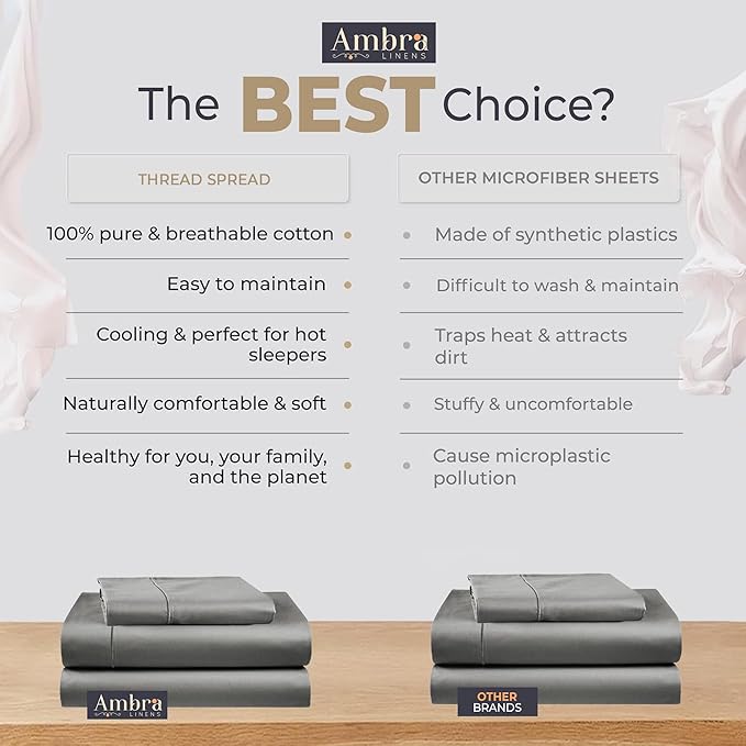 Tencel Sheets 3 Piece for Twin XL Bed - 100% Eucalyptus Lyocell Twin XL Sheets Set - Soft, Cooling & Breathable for Hot Sleepers - 16” Deep Pockets Hotel Quality Bedding Set - Grey