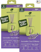 Enviroscent Non-Toxic Air Freshener for Home (Lavender Tea & Honey) Essential Oil Diffuser | Air Freshener & Room Freshener | Home Fragrance Last Over 30 Days | 8 Scent Stix Refills
