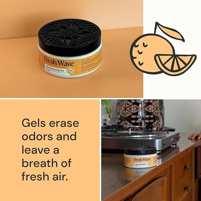 Fresh Wave Orange Odor Removing Gel, 7 oz., Pack of 3