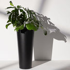 2-Pack 28" Tall Metal Planters - Heavy-Duty Round Flower Pots with Built-in Drainage + Rustic Industrial Finish, All-Climate Deck & Patio Ready Indoor/Outdoor Multi-Scene Garden Vessels