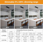 Kitchen Island Lighting Modern Light Fixture Black Pendant Light Dimmable LED Black Finish Mini Crystal Pendant Lights for Dining Room Living Room（3-Light ）