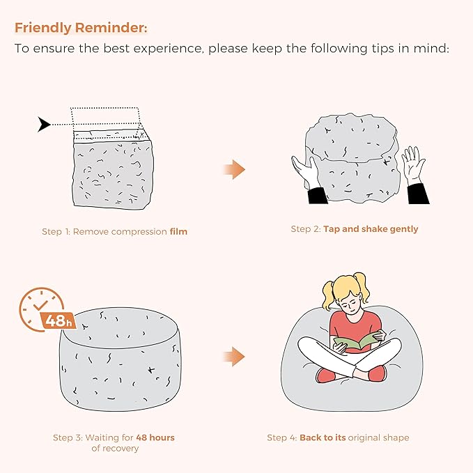 MAXYOYO Bean Bag Chair Bed for Kids, Convertible Bean Bag from Lazy Chair to Floor Bed, Fresh Cloud Design Cover, Stuffed Floor Sofa Couch for Boys and Girls, High-Density Foam Filling, Pink