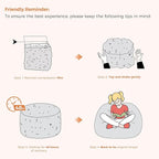 MAXYOYO Bean Bag Chair Bed for Kids, Convertible Bean Bag from Lazy Chair to Floor Bed, Fresh Cloud Design Cover, Stuffed Floor Sofa Couch for Boys and Girls, High-Density Foam Filling, Pink