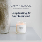 Calyan Wax Co. 2 Wick Candle, Sea Mist + Freesia Scented Candle, 37 Hour Burn Time, Aromatherapy Soy Candles, Non Toxic & Vegan Soy Wax, Glass Tumbler Scented Candles, 12.5oz