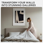 Homeforia A1 Frame White Wood, High End Oak 23.4 x 33.1 White Wooden Poster Frames Matted to 16.5 by 23.4 inches Photo, A1 Size Large Wood Picture Frame with Mat A2, Tempered Glass, Wall Kit, Set of 1