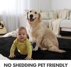 9x12 Ft Large Shag Black Rug for Living Room, Ultra Soft Fluffy Furry Area Rugs for Bedroom Indoor Floor, Aesthetic Carpet for Kids Home Decor