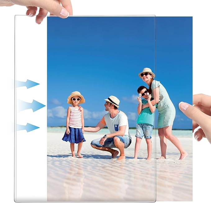 8 Pack Magnetic Picture Frames for Refrigerator, 5x7 Magnetic Photo Holders for Fridge, Acrylic Magnetic Picture Frame for Displaying Frames,Children Artworks