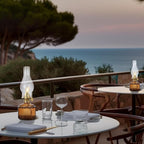 2 Pack Rustic Oil Lamp Large Vintage Glass Kerosene Lamp Chamber Oil Lamps for Indoor Use Home Decor Classic Old Hurricane Oil Lamp for Emergency Lighting 12.5''