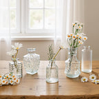 Bud Vases in Bulk 24, Clear Small Glass Vase for Centerpiece Table Decorations, Durable Mini Glass Vases for Flowers, Decorative Flower Vase for Wedding Decor, Party, Home Decor, Housewarming