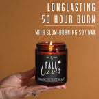 Fall Candles - 'Fall Leaves' Fall Candle w/Autumn Leaves, Clove & Musk I Infused with Essential Oils I Autumn Scented Candles I Cozy Cute Autmn Décor Gifts I 9oz Jar I 50Hr Burn I Made in USA