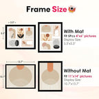 FIXSMITH 11x14 Picture Frames Collage Wall Decor, Display 5 Pcs 4x6 Photos with Mat or 1 Pack 11x14 Poster without Mat, 4x6 Multiple Picture Frames, Family Collage Picture Frame, 2 Pack Black Frames
