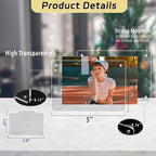 6 Pack Acrylic Magnetic Picture Frames 3x5, Refrigerator and Desktop Photo Frames Combine, Vertical and Horizontal Clear Display for Desk/Fridge for Home/Party/Wedding