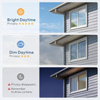 rabbitgoo Window Tint for Home One Way Privacy Window Film See Out Not in Heat UV Blocking Reflective Removable Static Cling Mirror Decorative House Glass Covering, Blue Silver, 17.5 Inch X 6.5 Feet