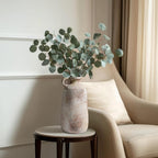 Sunddo 10 Inch Rustic Terracotta Ceramic Vase, Farmhouse Vintage Flower Vase with Handle, Centerpiece Table Decorations, Living Room Kitchen Bedroom Desk Shelf Decor Gift