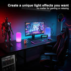 Dimmable Touch Night Light - 7 Brightness & 13 RGB Colors, Portable Bedside Lamp, Touch & App Control, Smart LED Lamp for Nursery, Reading, Decor