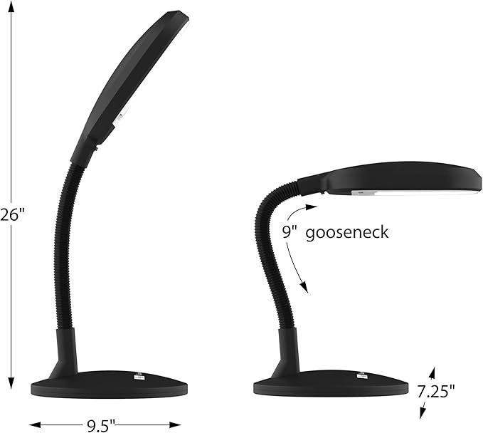 Trademark Home Collection 72-0893 Trademark Home Deluxe Black Sunlight Desk Lamp