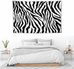HZOHNAGO Zebra Print Tapestry Nature Wild Animals Black and White Stripe Printed Wall Tapestry Painting Wall Hanging for Bedroom Living Room Dorm 90" W x 60" H