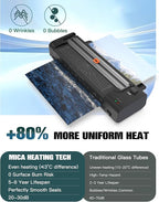 13 Inch Laminator Machine with Auto Paper Feed, Never Jam A3 Thermal & Cold Lamination, 20 Laminating Sheets, 10-in-1 Laminator with Cutter, Trimmer & Corner Rounder for Office School Home Use Black