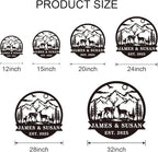 Personalized Rustic Metal Deer Cabin Sign, Outdoor Welcome Sign for Front Porch, Great Custom Metal Name Sign Gift for Hunters, Farmhouse Cabin Decor