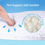 QUTOOL Luxury Cooling Body Pillows for Adults, Adjustable Loft Shredded Memory Foam Full Body Pillow, Long Pillow for Bed with Removable Double-Sided Soft & Cool Cover, White (18"x51")