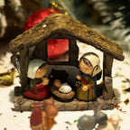 taman Nativity Figurines Resin Ornaments Set,12 Pieces Tabletop Scenes Xmas Gifts Collectibles for Christmas Holiday Decorations