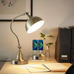 Vintage Desk Lamp Decorative Table Lamp for Home Office Living Room Bedroom Desk Light, Rustic Industrial Farmhouse Antique Library Study Desk Lamp E26 LED Bulb Included