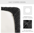Yates Home PU Leather Couch Sofa Cushion Slipcover Water-Proof Elastic Chair RV Seat Covers Loveseat Sofa Furniture Protector Slip Cover for Settee Seater Replacement in Living Room(X-Large, Black)