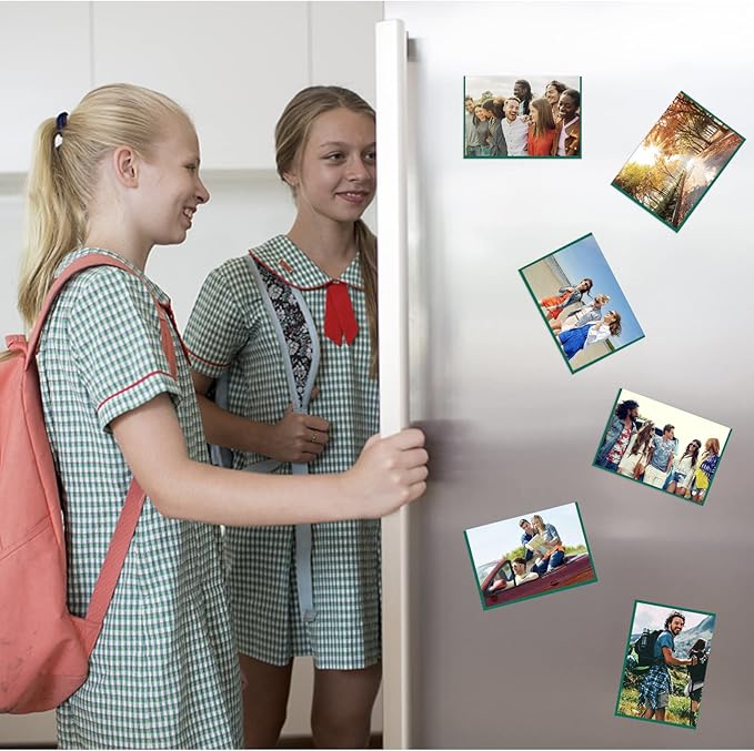 Green Magnetic Picture Frame 4X6 for Refrigerator 10 Pack,Photo Magnets Sleeves