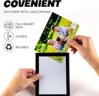 Magnetic Picture Frames with Black Border(5"X7",10 Pack),Magnet Photo Pockets/Holder, Decorations for Home/Office/School/Classroom/Party/Lockers/Fridge