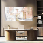 Gold Abstract Wall Art Decor Minimalist Oil Paintings 24"x48" Canvas Wall Art for Living Room Modern Framed Pictures for Wall Home Office for Women Ready to Hang