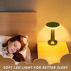 VIHOSE Set of 8 LED Portable Cordless Table Lamp with Touch Sensor 3 Color Stepless Dimming Rechargeable Battery up to 15 Hours Cordless Table Light Wireless Lamp for Nursery(Gold)