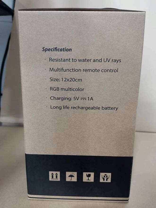 Portable Outdoor Table Lamp, Cordless Rechargeable Outdoor Table Lanterns RGB LED Lights with Remote, IP44 Water-Resistant Battery Operated Hanging Lamp for Patio Garden Camping Dining Room