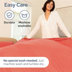 Full Size 4 Piece Sheet Set - Comfy Breathable & Cooling Bed Sheets Set - Hotel Luxury Bedding for Women, Men, Kids, Teens, Boys & Girls - Deep Pockets, Ultra-Soft and Wrinkle Free - Oeko-Tex - Coral