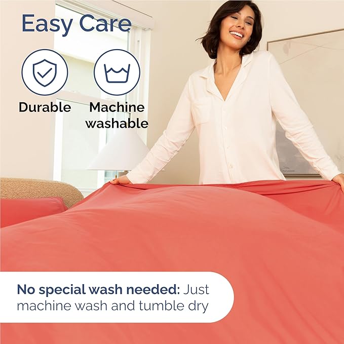 Full Size 4 Piece Sheet Set - Comfy Breathable & Cooling Bed Sheets Set - Hotel Luxury Bedding for Women, Men, Kids, Teens, Boys & Girls - Deep Pockets, Ultra-Soft and Wrinkle Free - Oeko-Tex - Coral