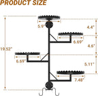 Rotating Wall Plant Shelves Versatile Window Plant Shelf for Indoor Plants Bathroom Living Room Use Wall Planter with Durable Metal Material 4 Pots