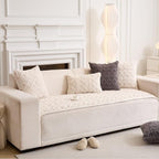 Plush Couch Cover for Pets Super Soft Sofa Covers for Cats & Dogs Washable Sofa SlipCover Furniture Couch Protector for Living Room(35" x 71", White)