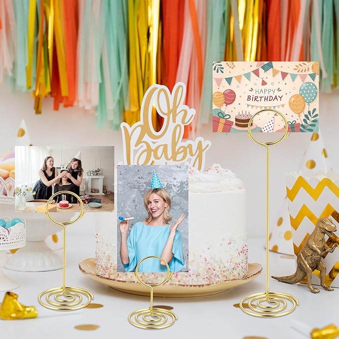 36PCS Table Number Holders 3 Size Place Card Holder Wire Picture Photo Table Sign Stand Name Numbers Menu Memo Note Clips for Centerpieces Wedding Anniversary Reception Birthday Party