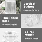 Glass Bud Vases Set of 20, Living Bud Vases, Small Bud Vase in Bulk, Mini Flowers Vases for Centerpiece, Vintage Decorative Vase Set for Table Decorations, Wedding Reception, Home Decor (Clear)