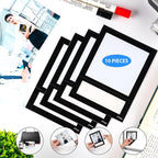 Magnetic Picture Frame 4X4 with ID Identification Tags-Name,Square Magnet Photo Pockets,For Employee Recognition Wall (With signature area),Thoughtful Gift for Friend's Lockers-10 Packs