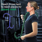 2 Pack Massage Trigger Point Cane, Body Deep Tissue, Handheld Back, Neck, Shoulder, Leg and Feet Massager Rod, Muscle Release Tool Self Massage Hook Cane for Women & Men, Blue & Green