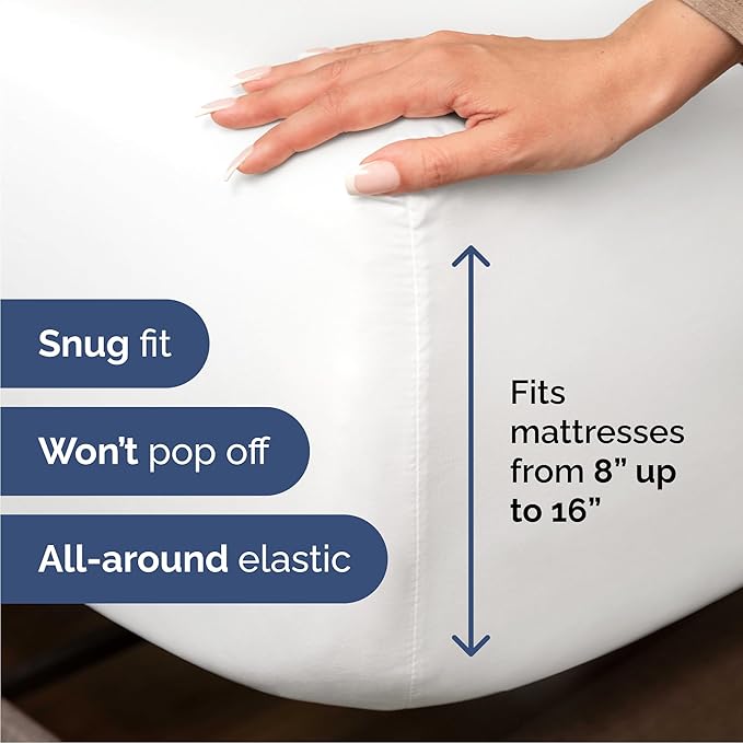 Cal King Sheets Set 6 Piece - Includes 4 Pillowcases - Bed Sheets Cal King Size - Soft Hotel Luxury Bedding - Cooling, Comfy & Breathable - 1 Flat & 1 Fitted & 4 Pillowcases w/ Deep Pockets - White