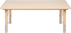 Flash Furniture Wren Adjustable Classroom Activity Table for School and Home, Plastic Activity Table for Kids, 23.625" W x 47.25" L, Natural