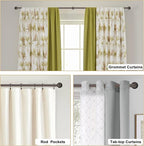 Industrial Curtain Rods 18 to 88 in,Wrap Around Rods, Adjustable Curtain Pole,1 in Diameter Pipe Wall or Ceiling Mounted,for Living Room(Brushed Crimson Black18” to 88”)