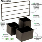 KASSELL Vertical Garden Wall Planter. Wall Mounted for Indoor Outdoor. All Metal Black Vertical Planter with No Assembly Required. Planter for Indoor Plants Flowers, Herbs, Succulents and Plants
