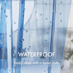 AmazerBath Extra Long Shower Curtain Liner, Clear Blue Shower Liner 84 Inches Long, 72x84 Plastic Shower Curtain Liners, Cute Tall Shower Liner, PEVA Bathroom Shower Curtain Liners & 3 Magnets