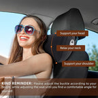 SPRFUFLY 2 Pack Car Headrest Pillow, Extra Soft Car Pillow, 100% Memory Foam Car Neck Pillow for Driving - Universal Fit Travel Car Rest Pillow for Pain Relief While Driving(Comes with 2 Eye Masks)