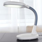 LED Desk Lamp - Sunlight Lamp with Adjustable Gooseneck Arm - Home and Office Desk Lamps Great for Reading and Crafting by Lavish Home (White)