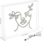 JONATHAN Y NEN1032A Teary Face 13.7" X 10.9" Contemporary Glam Acrylic Box USB Operated LED Neon Light, Blue