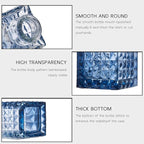 Glass Bud Vase Set of 24, Small Flower Vases, Glass Vases for Centerpieces, Vintage Home Table Decorations Bud Vases (24 Pcs, Blue)